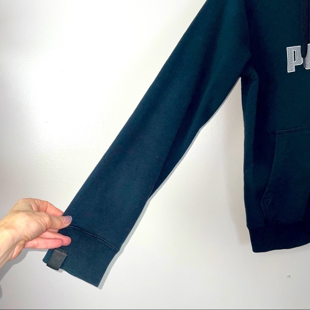 Puma Men’s 1/4 Zip Hoodie – Blue Pullover Sweatshirt, Size Small - Picture 4 of 10